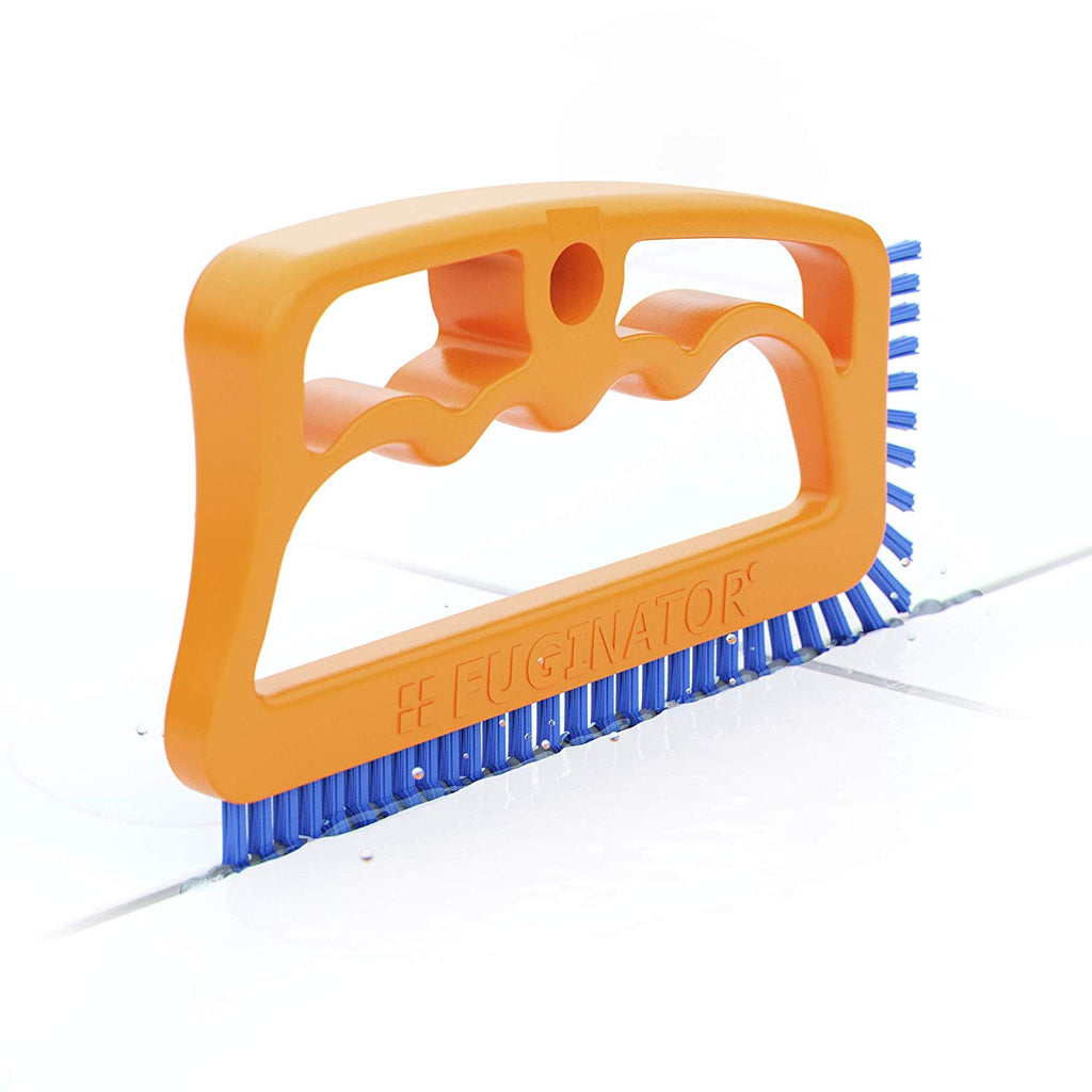 Fuginator Scrub Brush for Tile and Grout: Stiff Nylon Bristle Scrubbing Brush - Bathtub and Shower Scrubber for Floor Joints  and Tile Seams - Cleaning Brushes and Supplies for Bathroom and Kitchen