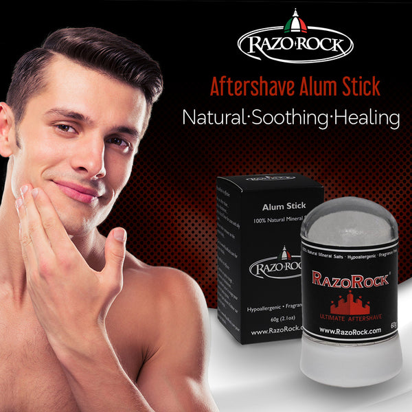 RazoRock Alum Stick - 60 g - After Shave Stick – Natural Healing and Toning