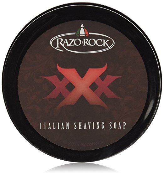 RazoRock XXX Italian Shaving Soap: Artisan Made Shaving Soap for Men - Tallow Based Shave Cream Soap for Wet Shaving - Rich, Creamy Lather and Classic Italian Barber Shop Scent - 5 Fl Ounces (150 milliliters)